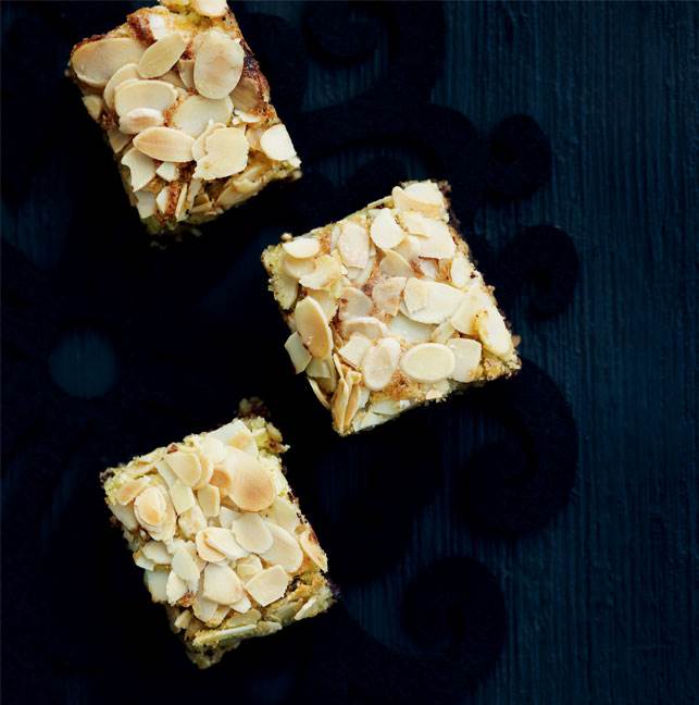 Mazarin med chokolade og mandler