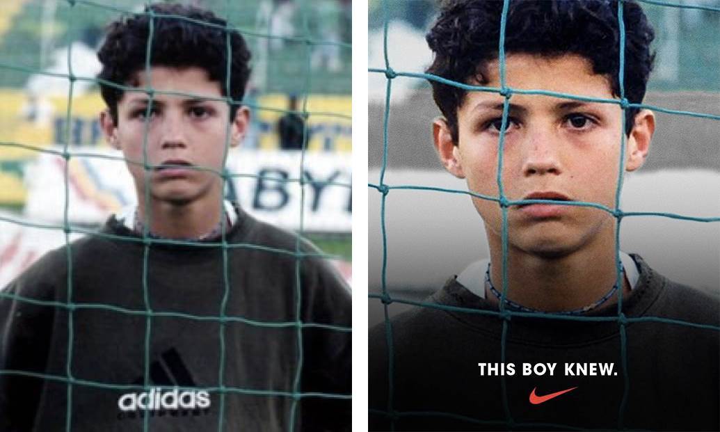 Uheldigt sammentræf: Ronaldo har adidas i reklame -